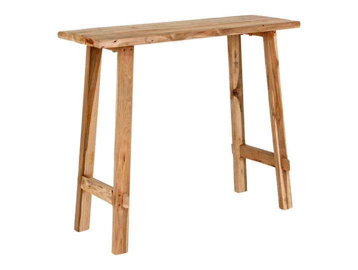 Konsole Girona, Teak, Holz, Teakholz, Holz, 30x80x90 cm, Holzmöbel, Holztische, Konsolentische Holz