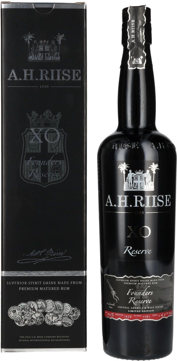 A.H. Riise X.O. FOUNDERS RESERVE Superior Spirit Drink #4 45,1% Vol. 0,7l in Geschenkbox