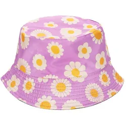 Fischerhut "Blumen", lila