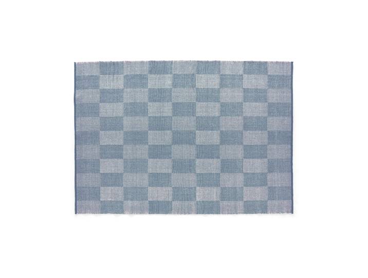 HAY Check Teppich S Light blue 170 x 240cm