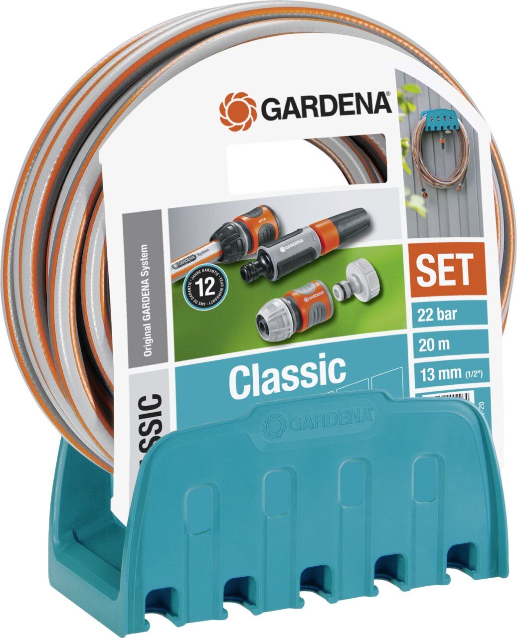 Gardena Wandschlauchhalter inkl. Schlauch 20 m 13 mm (1/2)