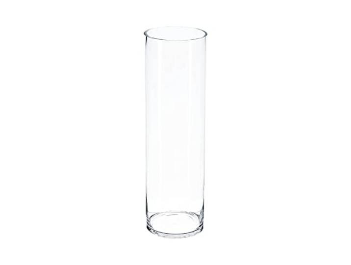 Atmosphera – Hohe zylindrische Vase – Transparent – ​​H 50 x D 15 cm – Glas – Für Blumen, Dekoration, Tischdekoration