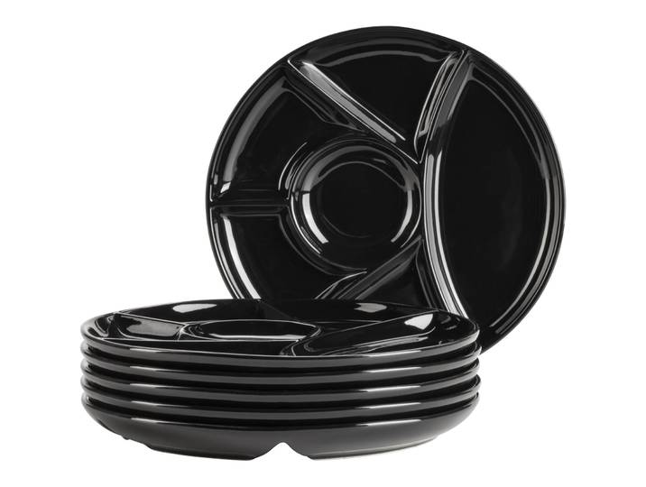 Geschirr-Set Mäser Schwarz Porzellan 6 Stk