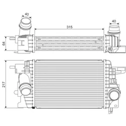 Ladeluftkühler VALEO 818399 für Opel Meriva B