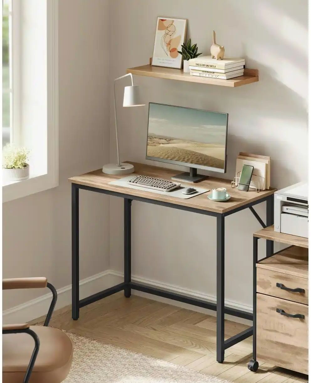 Höffner Schreibtisch   ¦ grau ¦ Maße (cm): B: 100 H: 76