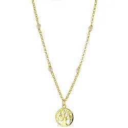 trendor 51361 Lebensbaum Collier 925 Sterlingsilber Goldplattiert