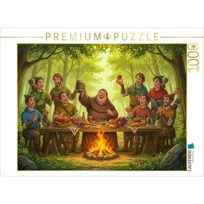 CALVENDO Puzzle Fröhliches Fest der Gesetzlosen im Wald | 1000 Teile Lege-Größe 64x48cm Foto-Puzzle für glückliche Stunden, von , Calvendo Puzzle