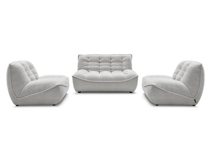 BOBOCHIC 3er Sofa mit Hocker SERENA