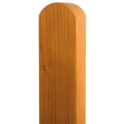 Zaunpfosten vierkant Douglasie, Kopf gerundet, Douglasie geölt-190 cm