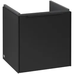 Villeroy & Boch Subway 3.0 Waschbeckenunterschrank, eine Tür Anschlag rechts, 423x429x378mm, C58201VL, Farbe: Front/Korpus: Volcano Black, Griff: Volcano Black
