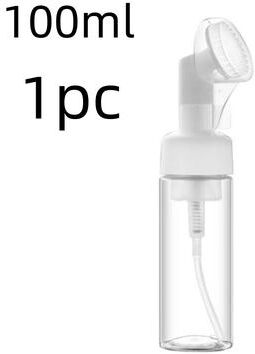 Multisell Products Hub Facial Cleanser Soap Foaming Bottle, Plastic Mousse Pump Dispenser With Silicone Brush Head, Refillable Shampoo Bottle 1pc