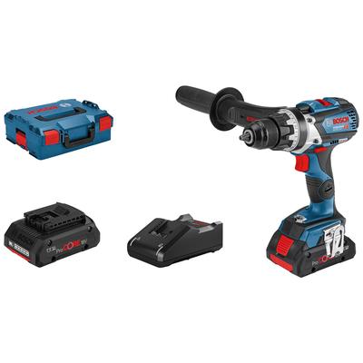 Akku-Schrauber BOSCH PROFESSIONAL "GSR 18V-110 C Professional", blau, Schrauber, bürstenloser Motor, mit 2 Akkus und Ladegerät
