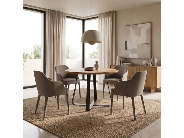 Industrieller runder Loop-Tisch 100 cm