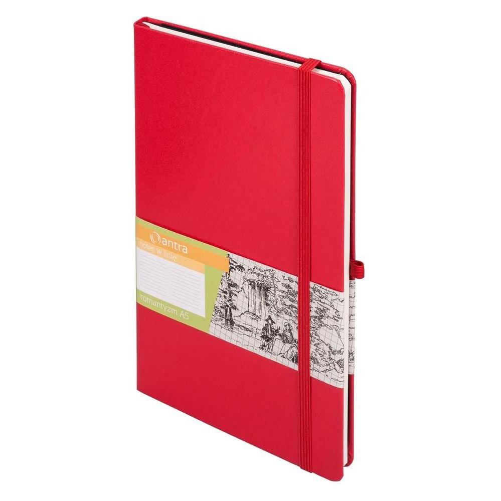 Antrax Notizbuch A5 Linie Romantik Rot (A5, Liniert, Harter Einband) (280252)