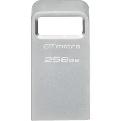 Kingston DataTraveler Micro (256 GB, USB-A), USB Stick, Silber