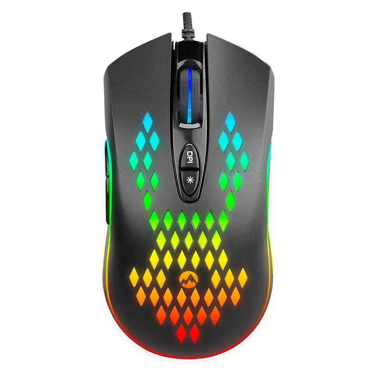 Everest SM-G07 Metafor Gaming-Maus - 6400 DPI - 7 Tasten - RGB-LED - Schwarz (Kabelgebunden) (PEREVESM-G07METAFOR)