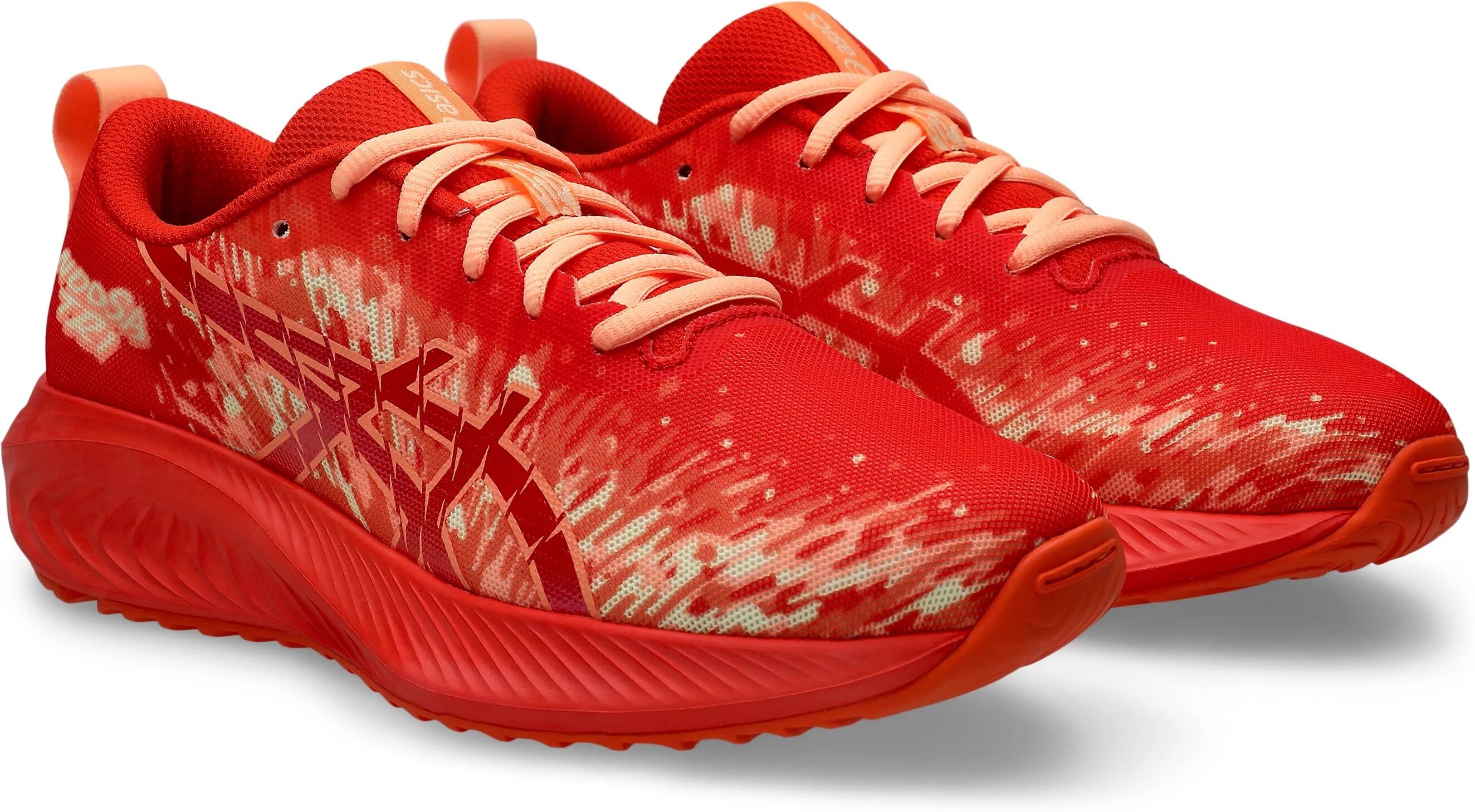 Laufschuh ASICS "GEL-NOOSA TRI 16 GS", Mädchen, Gr. 36, rot (cherry tomato, energy orange), Synthetik, Schuhe Laufschuh, für Kinder & Jugendliche cherry tomato, energy orange 36