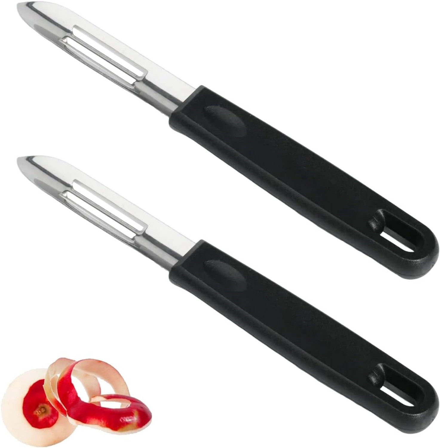 Set van 2 Ergonomische RVS Groentenschillers - Multifunctionele Aardappel- en Aspergeschiller met Comfortabele Handgreep