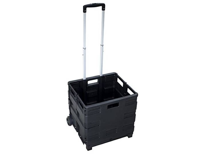 Pavo - Chariot de Transport Pliable Premium\, capacité 20 kg (45 L)\, Caisse Pliable légère en Aluminium avec poignée télescopique et Roues durables - 8053919