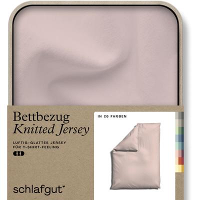 Schlafgut "Premium Bettbezug Knitted Jersey (1 St)" Ton-in-Ton Reißverschluss, Bio-Baumwolle mit Elasthan, Uni, OEKO Tex