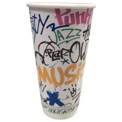 SWS 500 Kaffeebecher Coffee to go 500ml doppelwandig Ø 90x169mm Graffiti druck