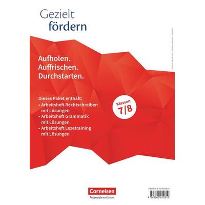 Gezielt fördern - Lern- und Übungshefte Deutsch - 7./8. Schuljahr, Set von , Cornelsen Verlag, 978-3-06-061031-0