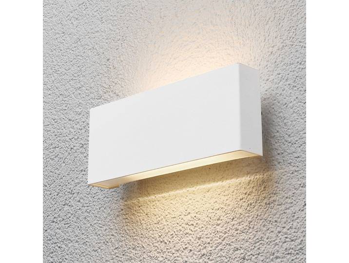 Safira LED Applique Murale d'Extérieur White - Lindby - Balcon - Moderne - Aluminium - Angulaire