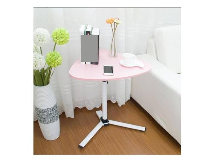 GTOULHH Überbetttisch Künstliches Brett for Die Bettseite Mit Mobilem Stehpult, Tragbarer Stahlrahmen, for Sofa Beistelltisch für Zuhause(Pink)