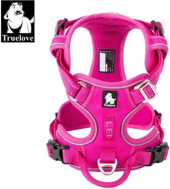 All Categories Goods Adjustable Pet Reflective Nylon Dog Harness No Pull Medium Large Naughty Dog Vest For Safety pink xl