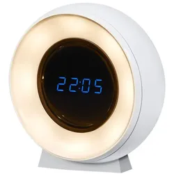 OSRAM NIGHTLUX Digitale Uhr & Nachtlicht Akku und USB-Ladekabel, Farbwechselfunktion für weißes Licht