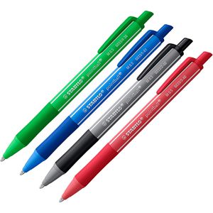 Stabilo Kugelschreiber pointball colorful, 6033/4, farbig sortiert, Schreibfarbe sortiert, 4 Stück
