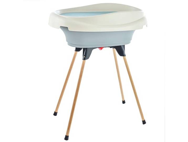 THERMOBABY - Wickeltisch und Babybadewanne von VASCO - 2 in 1 - Wickeltisch - Babybadewanne auf zusammenklappbaren Füßen - ab der Geburt bis zum Alter von 12 Monaten (max. 11 kg)
