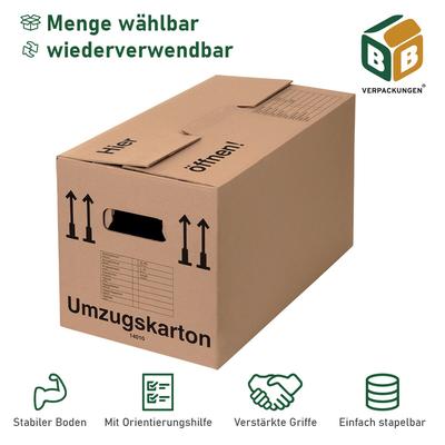 BB-Verpackungen GmbH 30 x Umzugskarton Spedition XXL 40 kg Traglast stabile Umzugskiste Umzug Umzugsmaterial 2-wellige Movebox BB-Verpackungen
