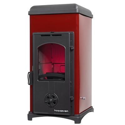 9005 Burgunderrot– Eleganz und Effizienz in Einem, Leistung: 6,4 kW, Kaminofen, Schwedenofen