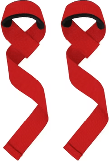 Inspire Picks 2PCS Weightlifting Wrist Straps Adjustable Non Slip Gym Wrist Support For Strength Training red