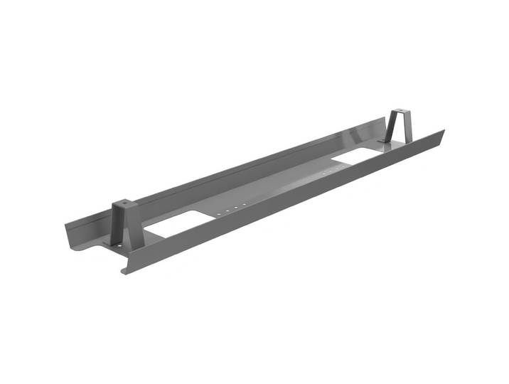 Goulotte métal d'électrification horizontale de câbles pour bureau L. 90 cm - Alu