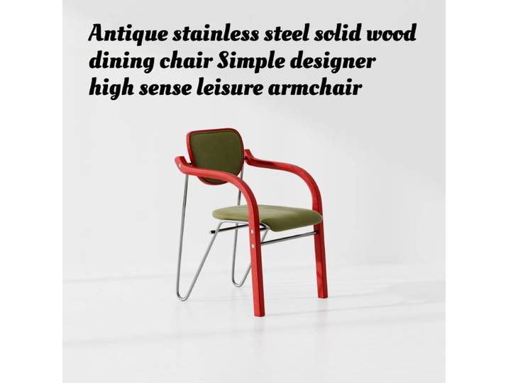 Chaise de salle à manger en bois, fauteuil d'appoint, salon, style nordique Wabi Sabi, design minimaliste, siège de luxe, acier inoxydable massif