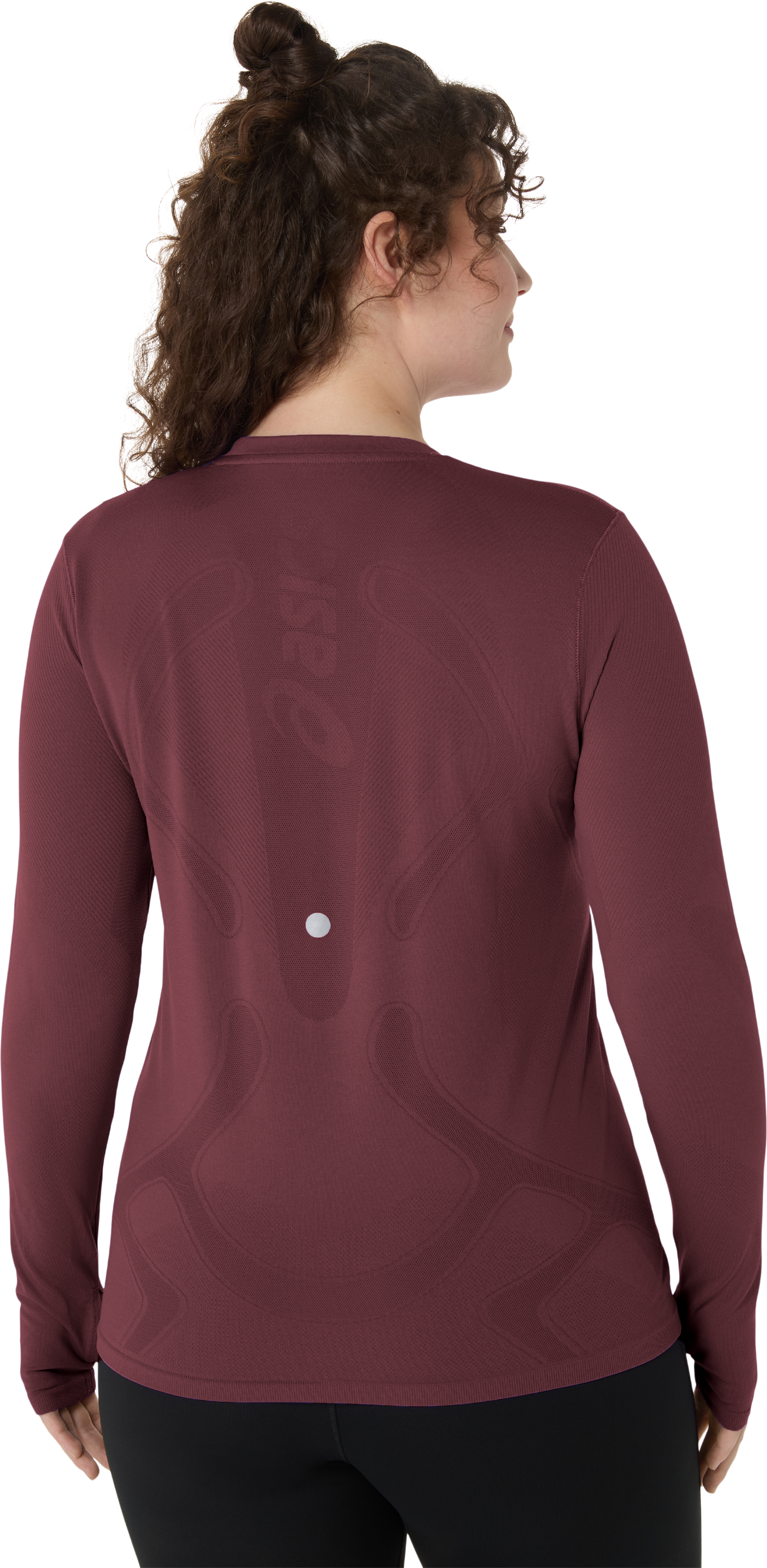 Laufshirt ASICS "ROAD SEAMLESS LS TOP", Damen, Gr. L, braun (schwarz currant, port royal), Obermaterial: 65% Polyamid, 35% Polyester, Shirts Laufshirt, ACTIBREEZE™ Technologie, Atmungsaktiv, Reflektierend schwarz currant, port royal L