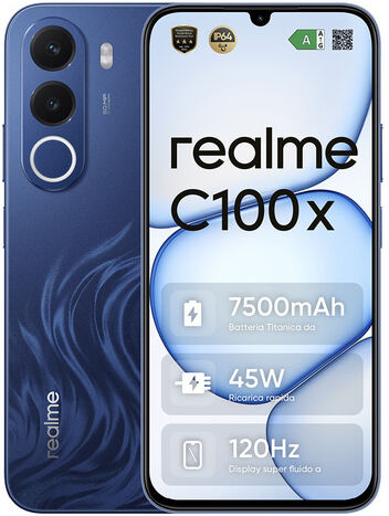 Realme C100X smartphone 17,3 cm (6.8'') Android 16.0 4G USB tipo-C 4 GB 256 GB 8000 mAh Blu