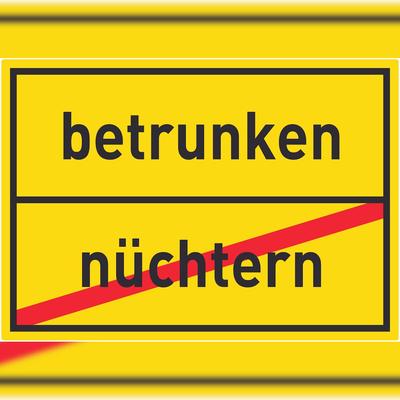 HB-Druck betrunken nüchtern Aufkleber Ortsaufkleber A0 (841x1189mm)