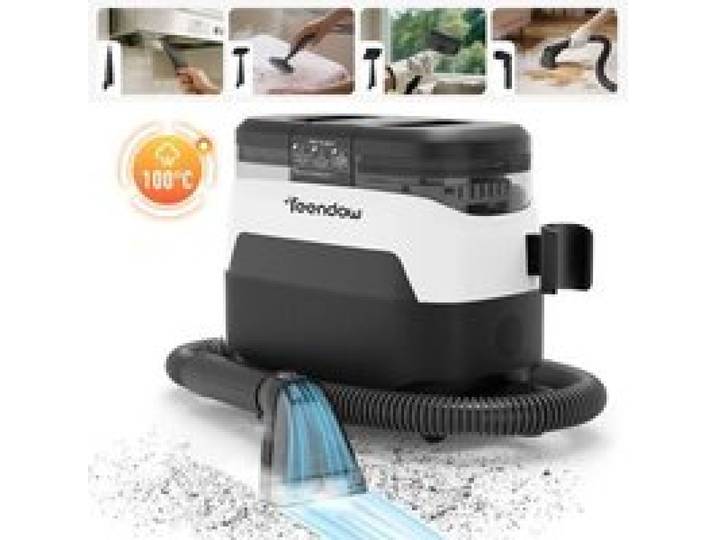 Nettoyeur Vapeur nettoyeur 3-en-1 puissant Teendow C6 MAX pour tissus et tapis 1650W vapeur aspiration 12000Pa d