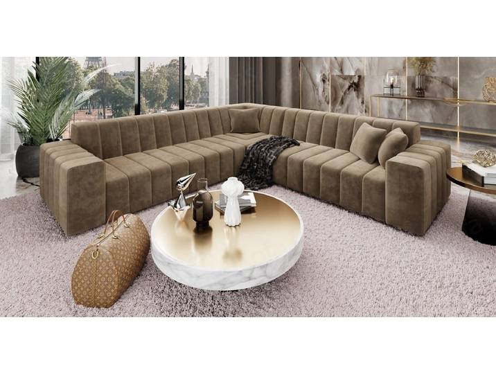 Couch Gran Canaria L-Form in Stoff