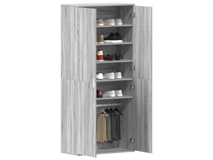 Clarence - TOP* Porte chaussures/ Meuble à chaussures - Gris Sonoma 80x39x180 cm - bois d'ingénierie EU5496