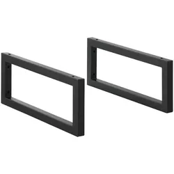 Helloshop26 - 2er-Set DIY-Wandhalterungen aus Stahl 50 x 20 cm mattschwarz 03_0008099