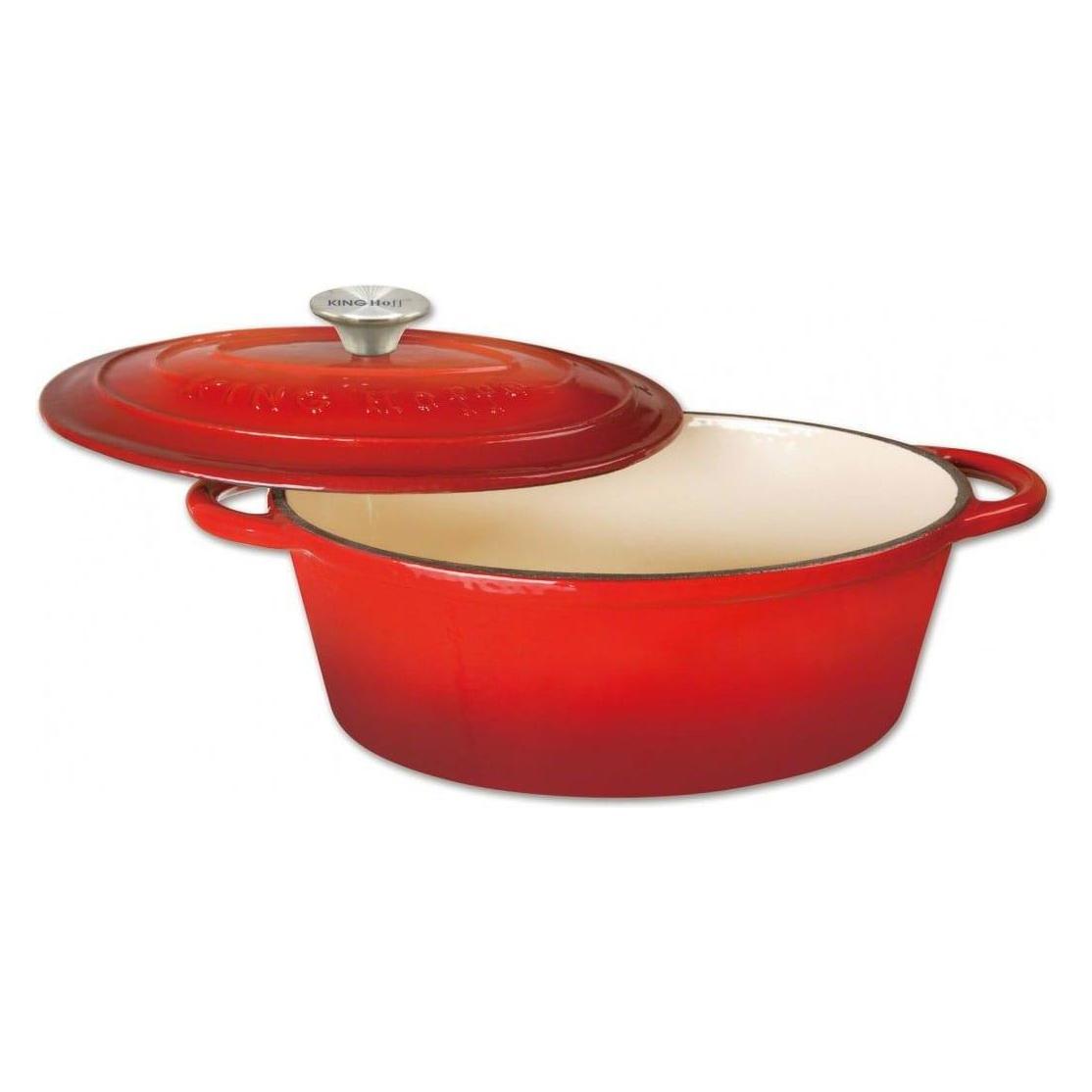Kinghoff Enamelled cast iron skillet 33cm KH-1612 (Bratpfanne, Kochtopf, Gusseisen, 33 x 11.50 cm) (21180254)