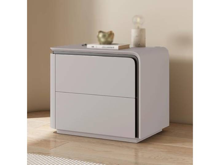 Nachttisch, Beistelltisch, Nachttisch, Schlafzimmer(Light Gray,40x40x50cm)