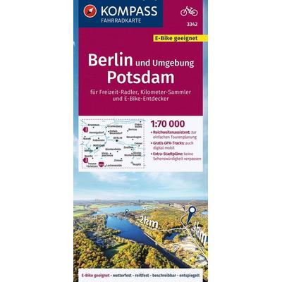 KOMPASS Fahrradkarte 3342 Berlin und Umgebung, Potsdam 1:70.000, Sonstige von , KOMPASS Freytag & Berndt, 978-3-99121-984-2