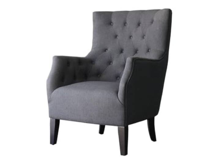 Skandinavischer Sessel aus Stoff Duchesse - 76 x 83 x 100,5 cm - Grau