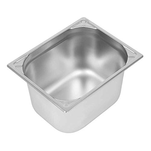 Vogue DW441 Heavy Duty Gastronorm Pan 1/2, 12L, RVS, Zilver, B: 200 mm, D: 265 mm, H: 325 mm