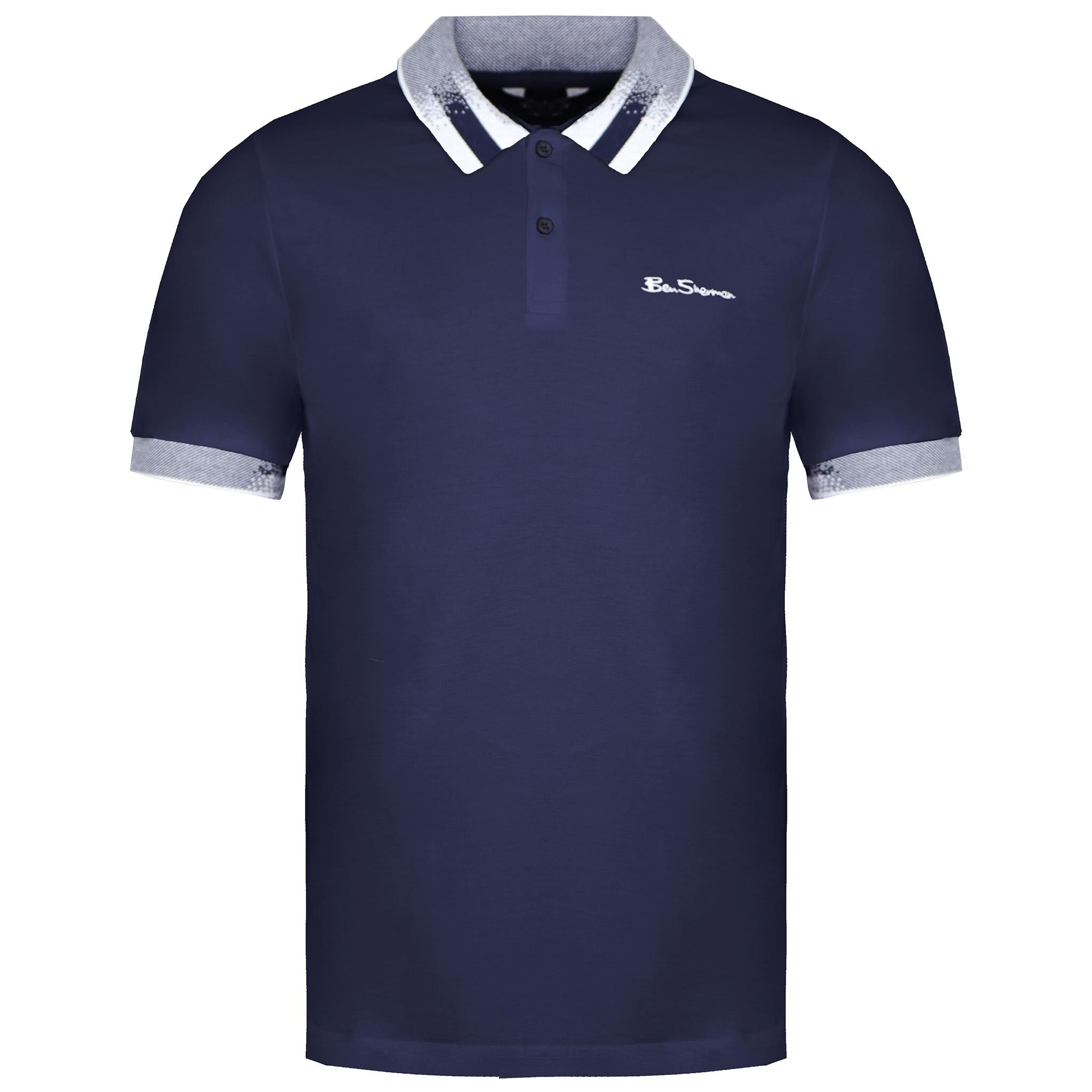 Ben Sherman Collar Interesse Herren Navy Polo Shirt